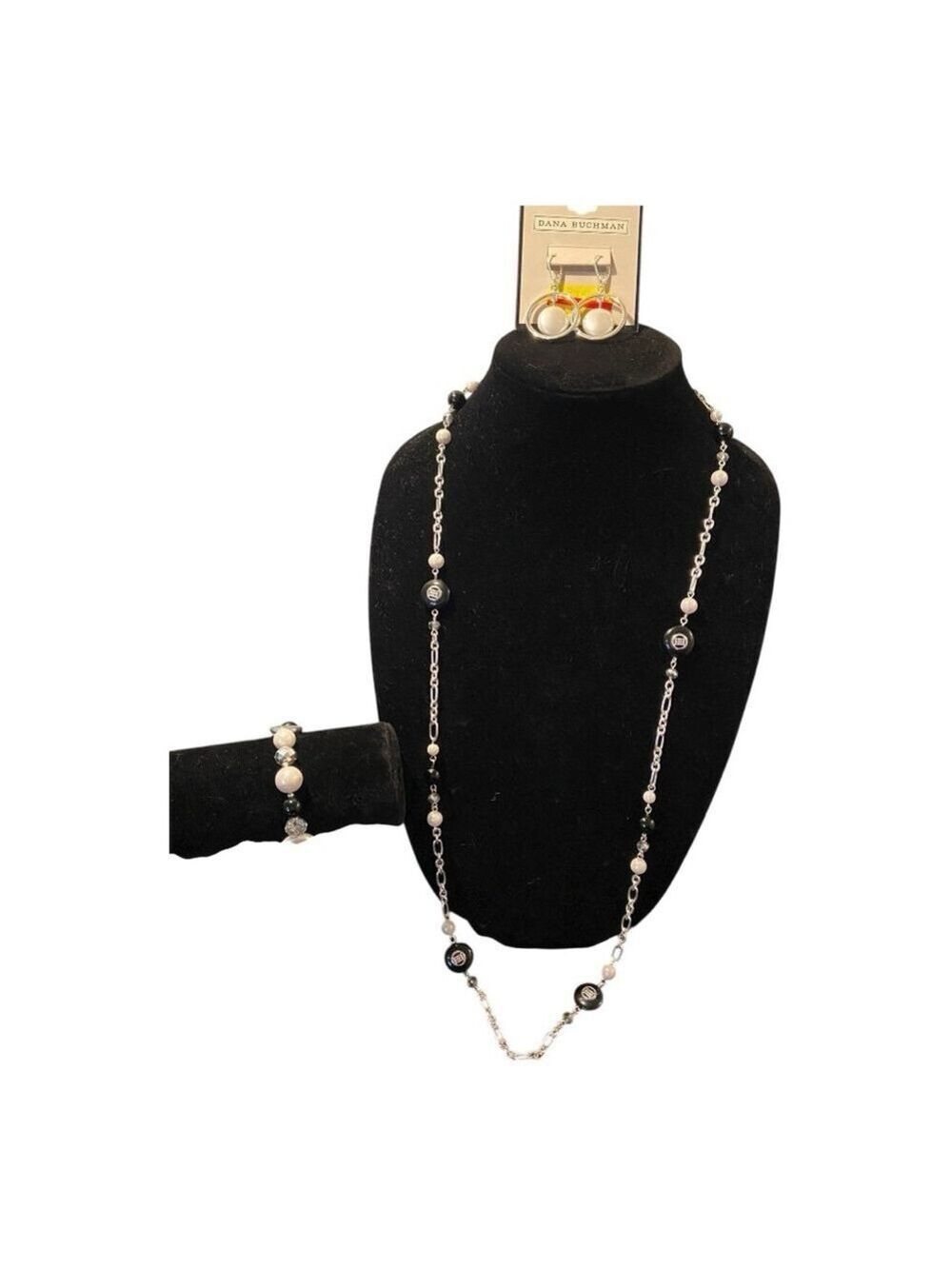 DANA BUCHMAN Beaded Jewelry Set Necklace, Bracelet, and Earrings